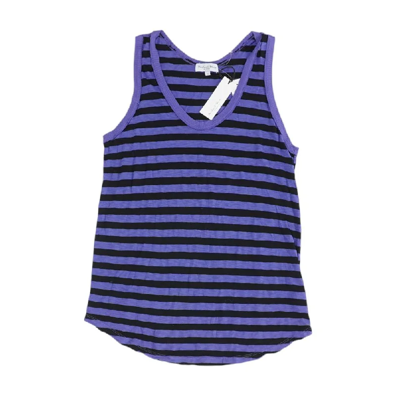 Purple Striped Tank basic tank top
