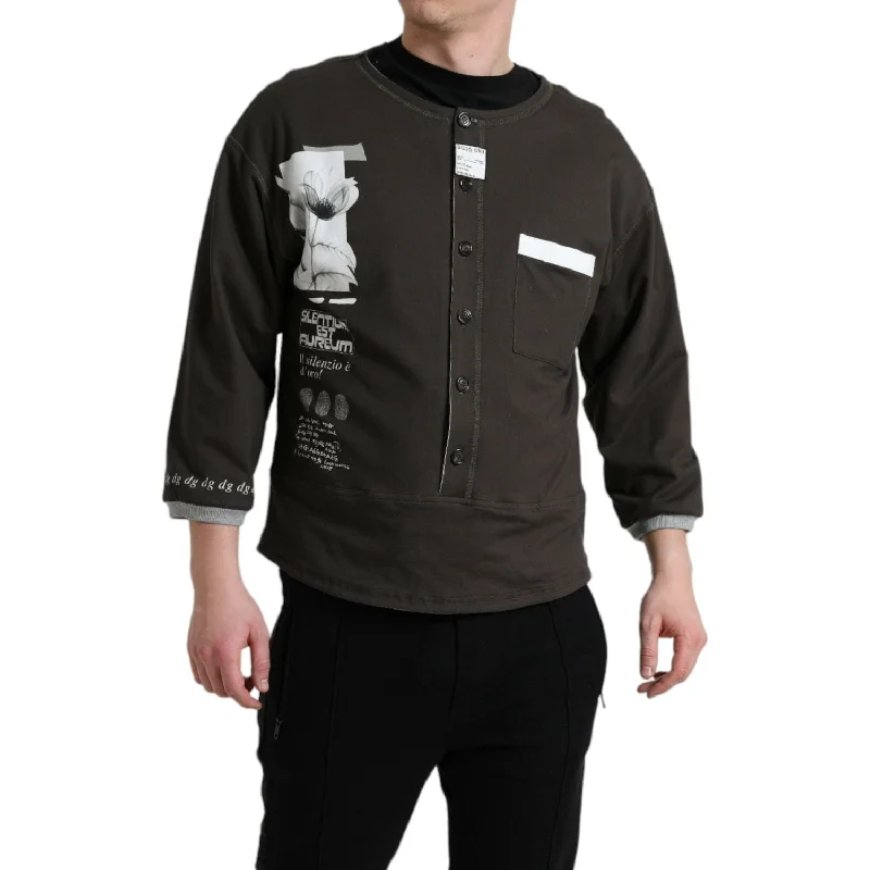 Dolce & Gabbana Elegant Cotton Crew Neck Pullover Thin Wool Pullover