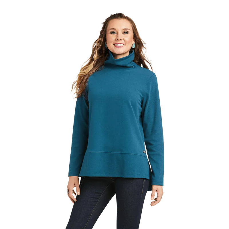 Ariat Women's Funnel Neck Pullover Sweatshirt Cold Shoulder Design