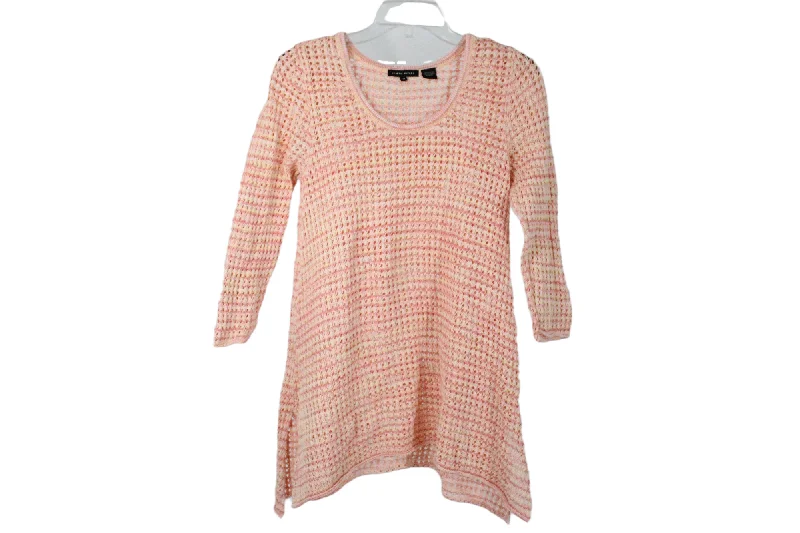 Jeanne Pierre Pink Knit Sweater | M Thin Thick Dense