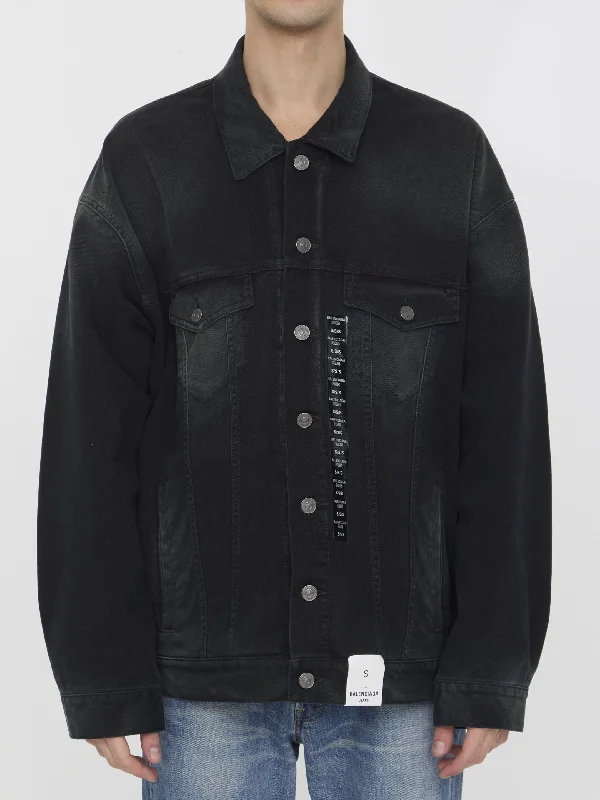 Size Sticker Denim Jacket Denim Jacket Leather Jacket Suede Jacket