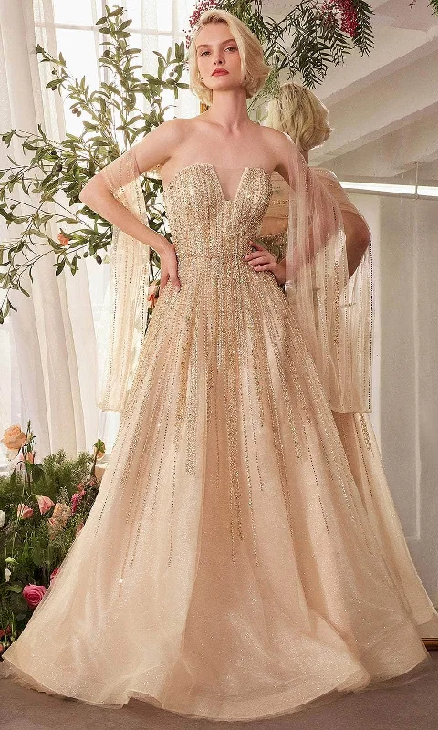 Andrea and Leo A1369 - A-Line Skirt Beaded Tulle Prom Gown leather skirt refined