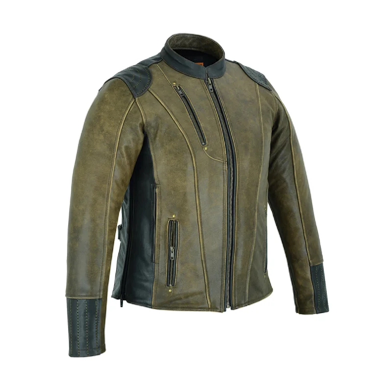 WOMEN'S DRESSED TO THE NINE JACKET Denim Fabric Leather Fabric Suede Fabric