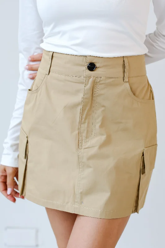 FINAL SALE - True Icon Cargo Mini Skirt casual skirt length