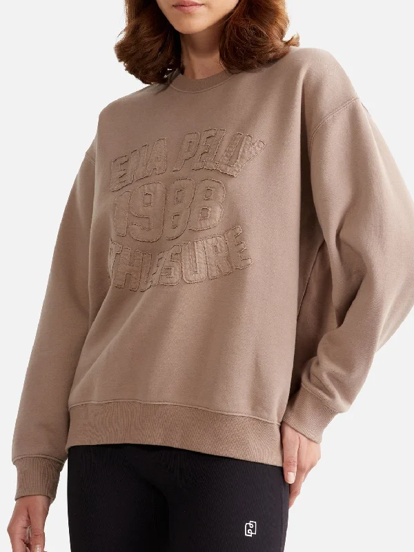 1988 Logo Oversized Sweater - Washed-Mushroom