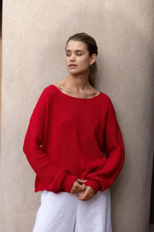 BLAK the Label Close Sweater - Red