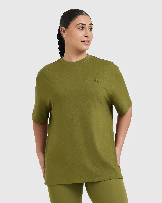 Classic Oversized Lightweight T-Shirt | Olive Green