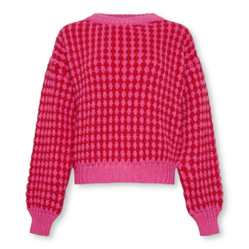 Noella Gio Knit Jumper Pink Red Mix