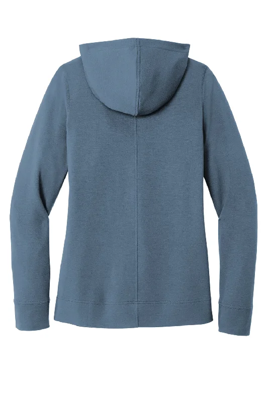 Port Authority Womens Microterry Snag Resistant Hooded Sweatshirt Hoodie - Dusk Blue