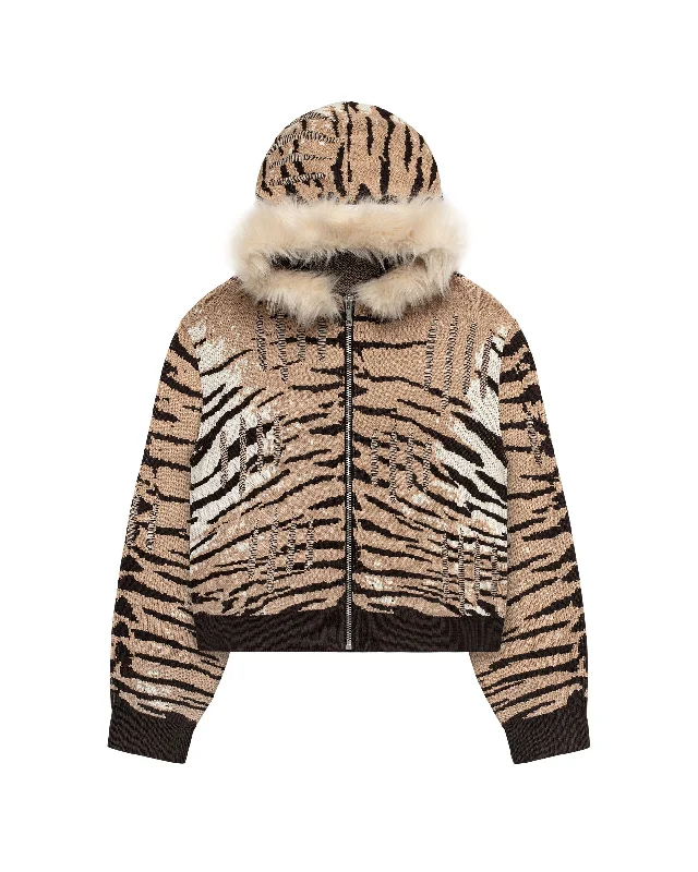 Tiger Knit Hoodie