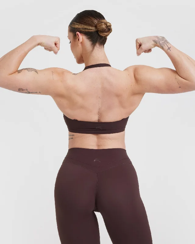 Unified Twist Sports Bra | Plum Brown