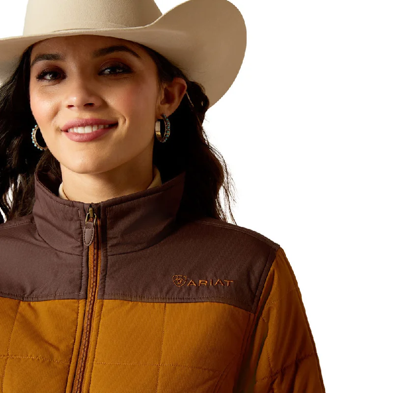 10052830 Ariat Women's REAL Crius Insulated Concealed Carry Jacket - Chestnut/Chocolate Plum