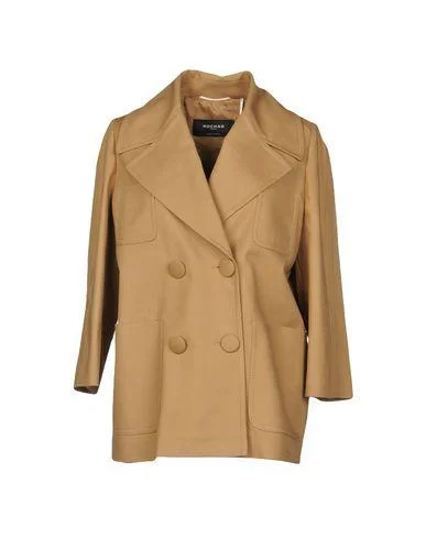 Rochas Women Overcoat Beige 6 UK