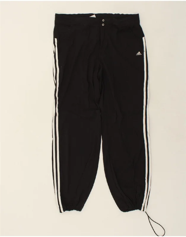 ADIDAS Womens Climalite Tracksuit Trousers UK 18 XL  Black Polyester