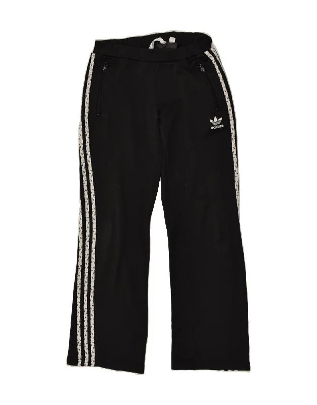 ADIDAS Womens Tracksuit Trousers EU 38 Medium Black Polyester