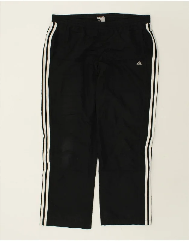 ADIDAS Womens Tracksuit Trousers UK16 Large Black Polyester