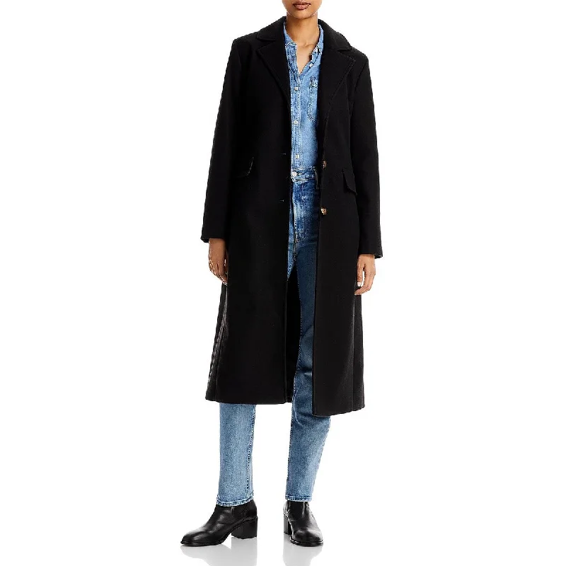 Aqua Womens Collared Dressy Long Coat