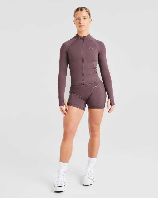 Balance V3 Seamless Zip Jacket - Coffee Bean