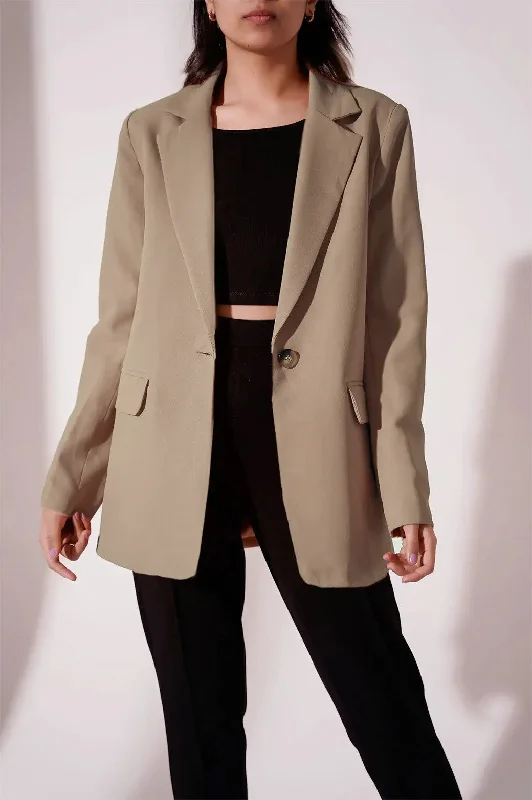 BASIC SINGLE-BUTTON BLAZER