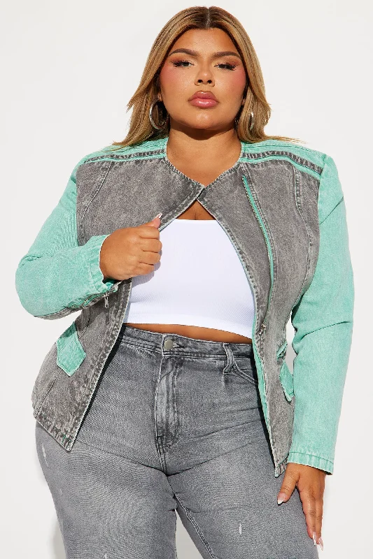 Be Real Denim Jacket - Grey/combo