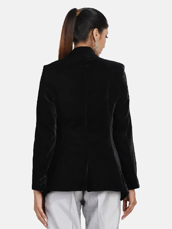 Velvet Blazer - Black