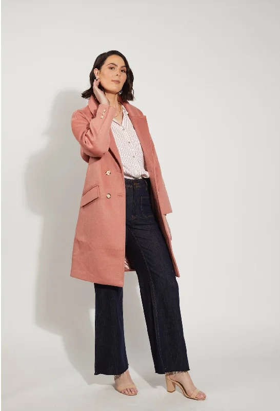 Drama the Label Style Coat - Tea Rose