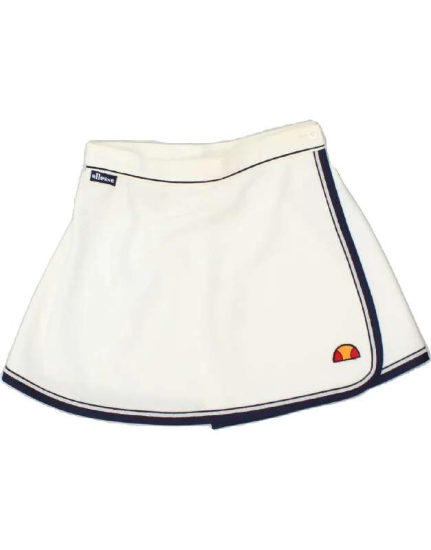 ELLESSE Womens Tennis Skirt IT 42  Medium  White Polyester