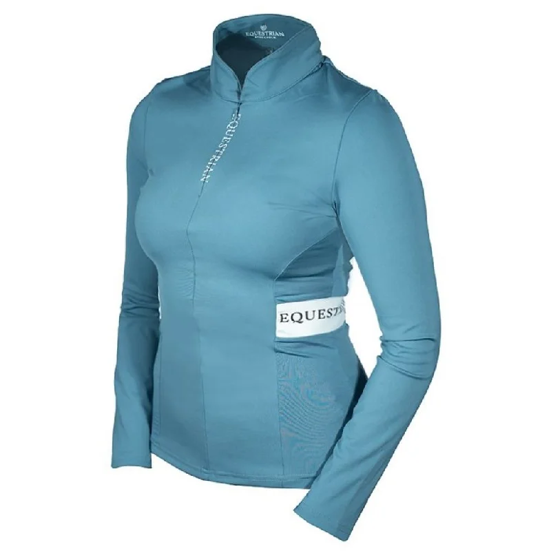 Equesatrian Stockholm Imperia Long Sleeved Top Stone Blue