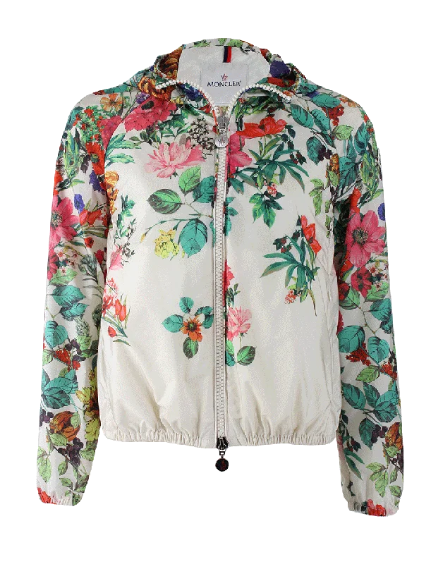 Floral Print Windbreaker