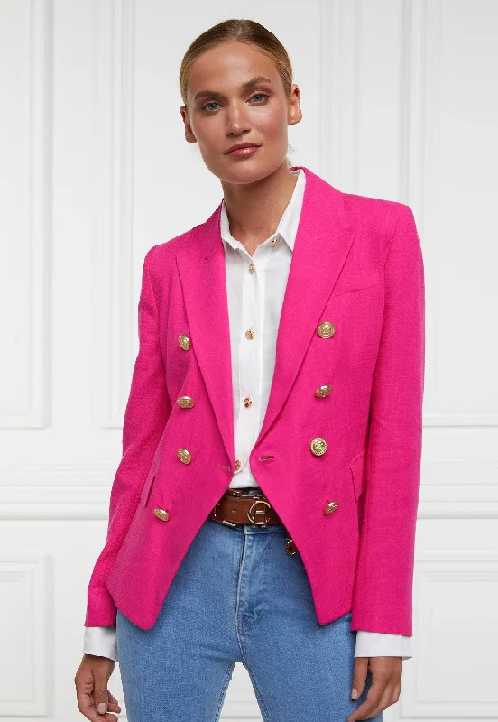 Knightsbridge Linen Blazer - Hot Pink