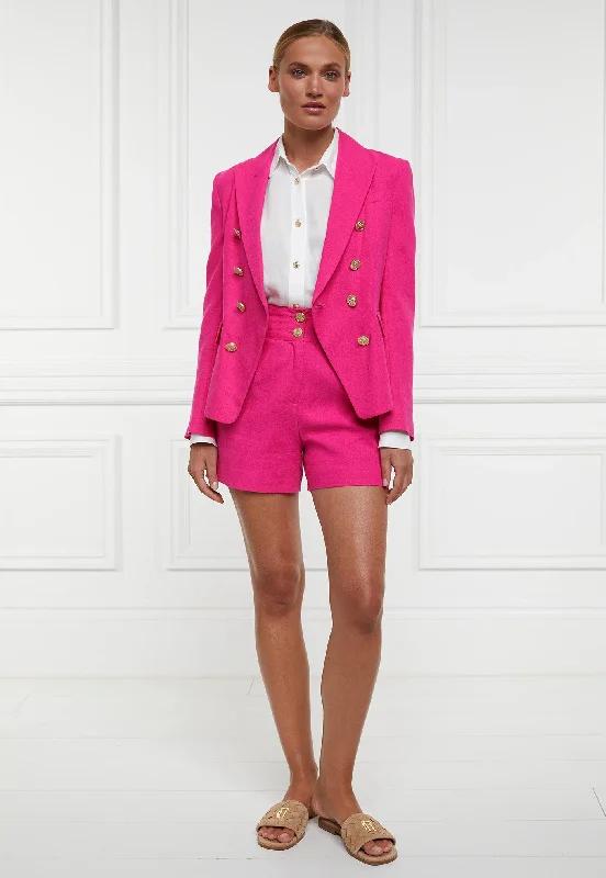 Knightsbridge Linen Blazer - Hot Pink