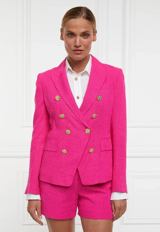 Knightsbridge Linen Blazer - Hot Pink