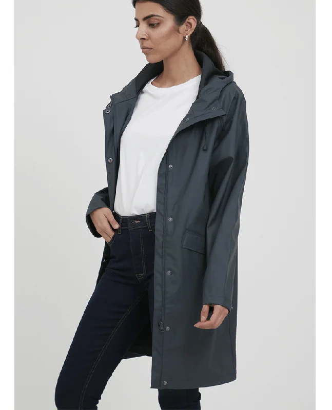 Ichi Tazi Navy Rain Jacket