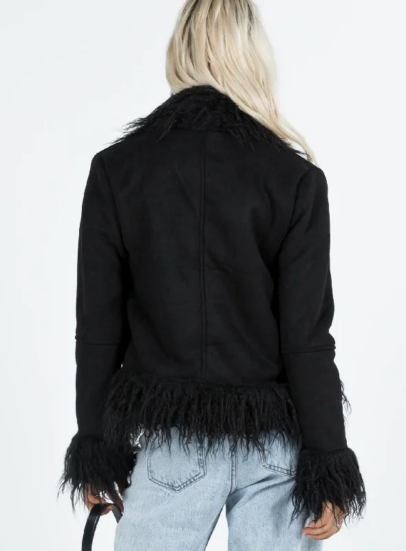 Lowden Faux Fur Jacket Black