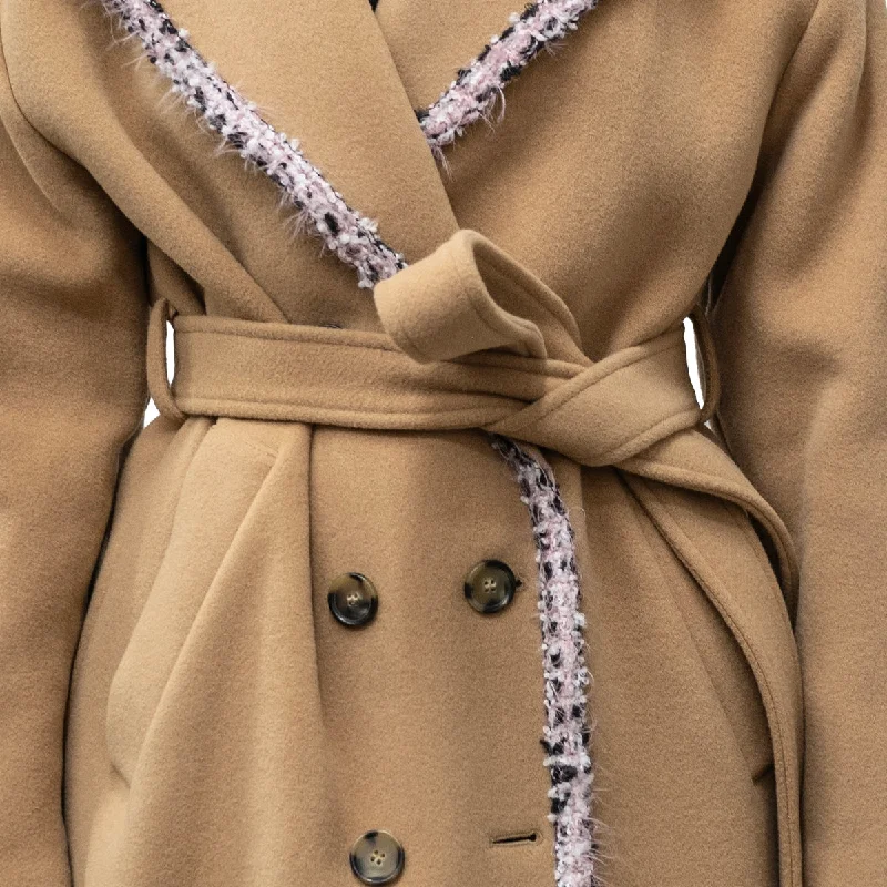 Women's Wool Felt Coat Beige