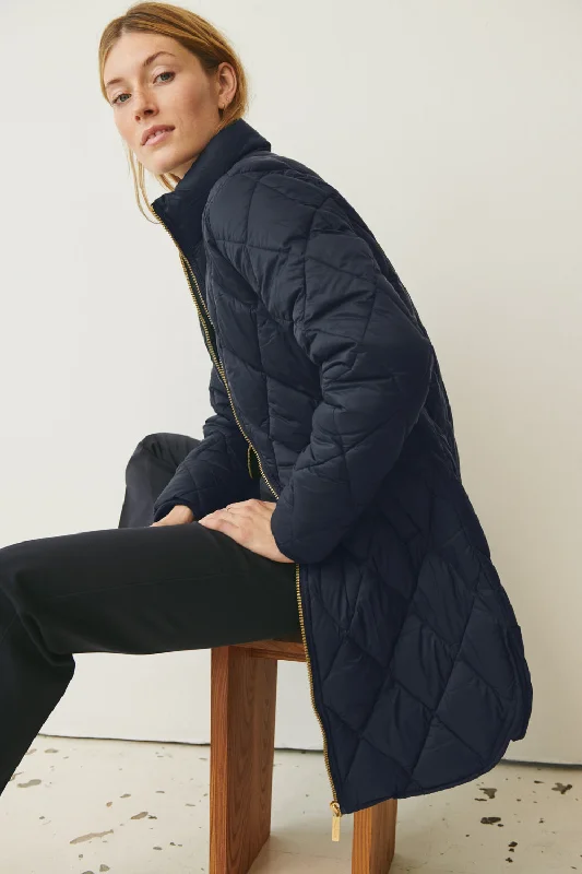 Part Two Ollias Navy Quilted Jacket