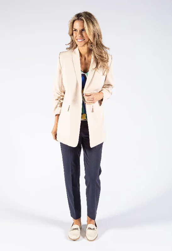 Ruched Sleeve Blazer