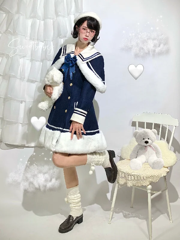 Strawberry Witch~ Sailor Style A-line Winter Coat