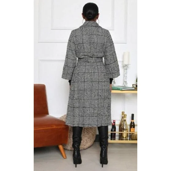 Vintage Geometric Long Coat