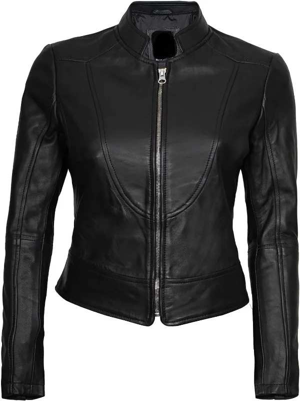 Women’s Glamorous Black Leather Jacket