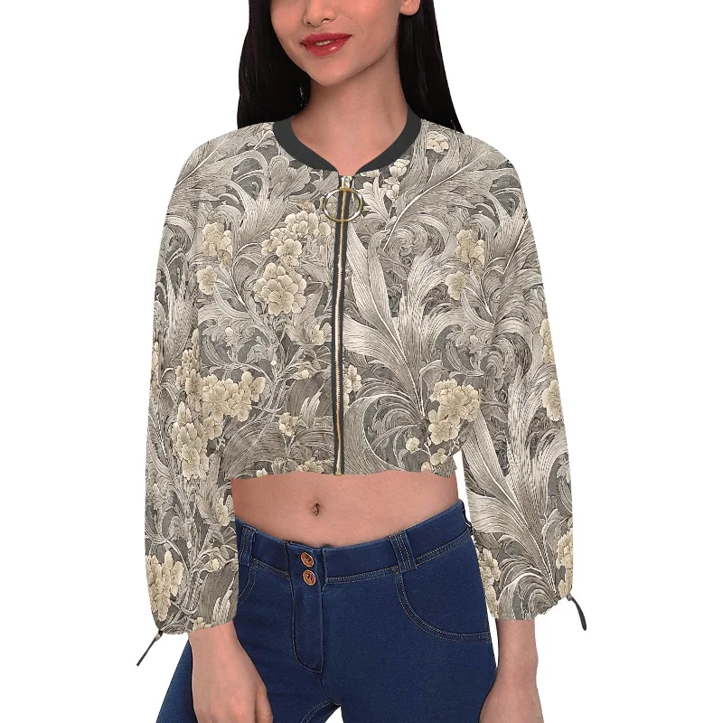 Women's Chiffon Cropped Jacket (Model H30)