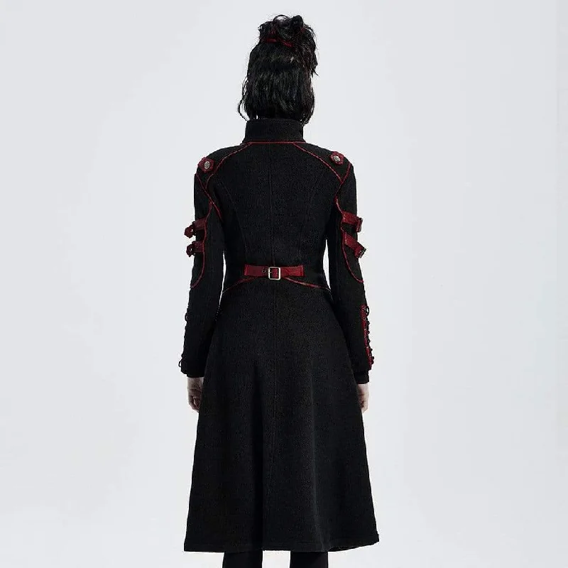 Women's Gothic Military Style Woolen Coats