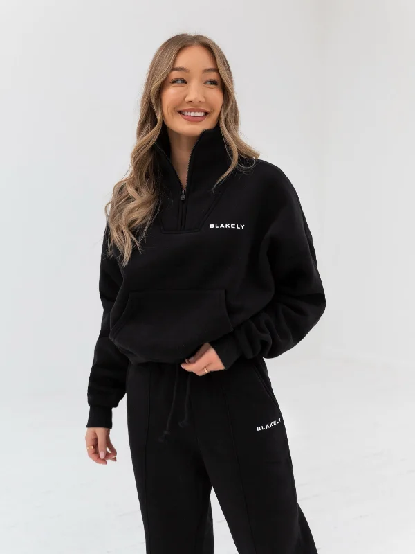 Everyday 1/4 Zip Jumper - Black