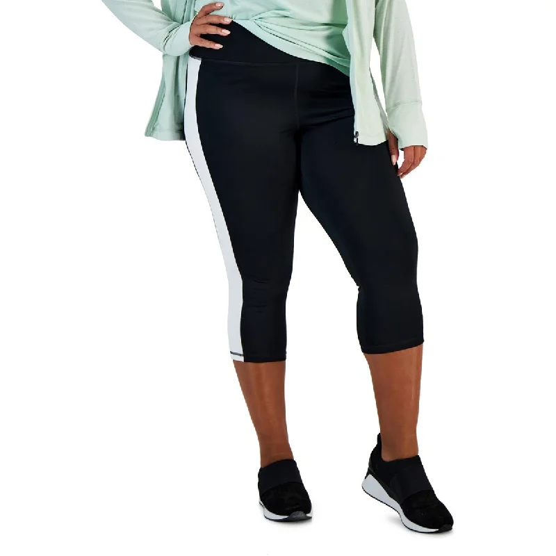 Ideology Womens Plus Running Yoga Capri Pants