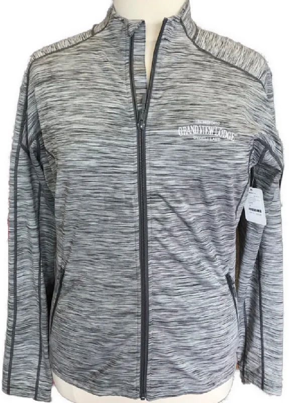 Levelwear Heather Gray Golf Full Zip w/logo Size XL