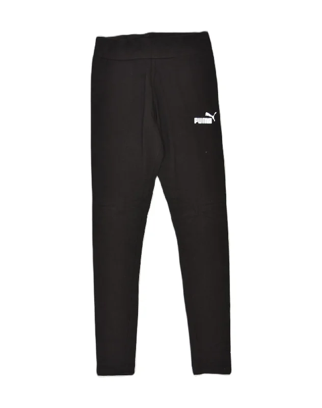 PUMA Womens Leggings  UK 10 Small Black Cotton