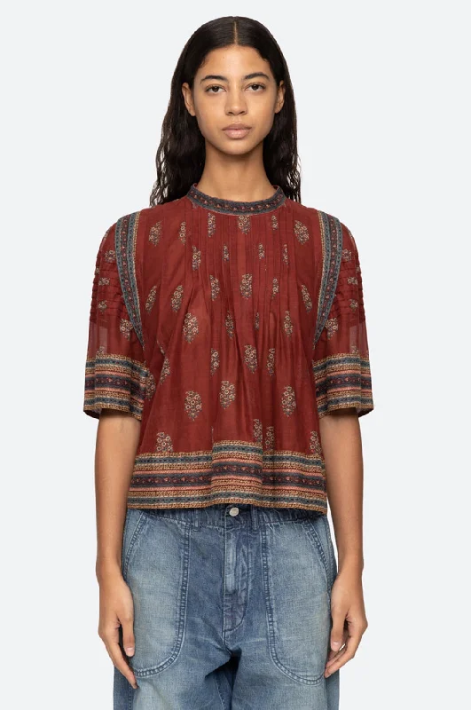 Sierra Print S/Slv Top Multi