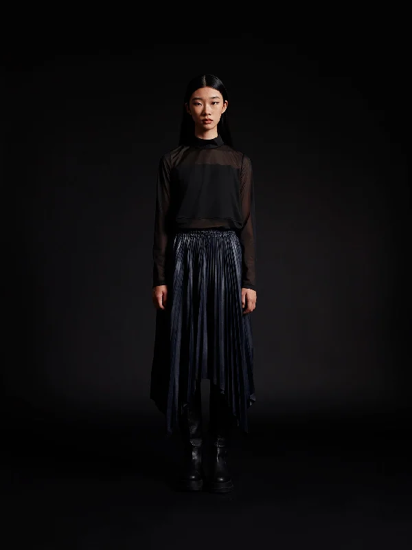 Poised Asymmetric Pleated Skirt 3.0