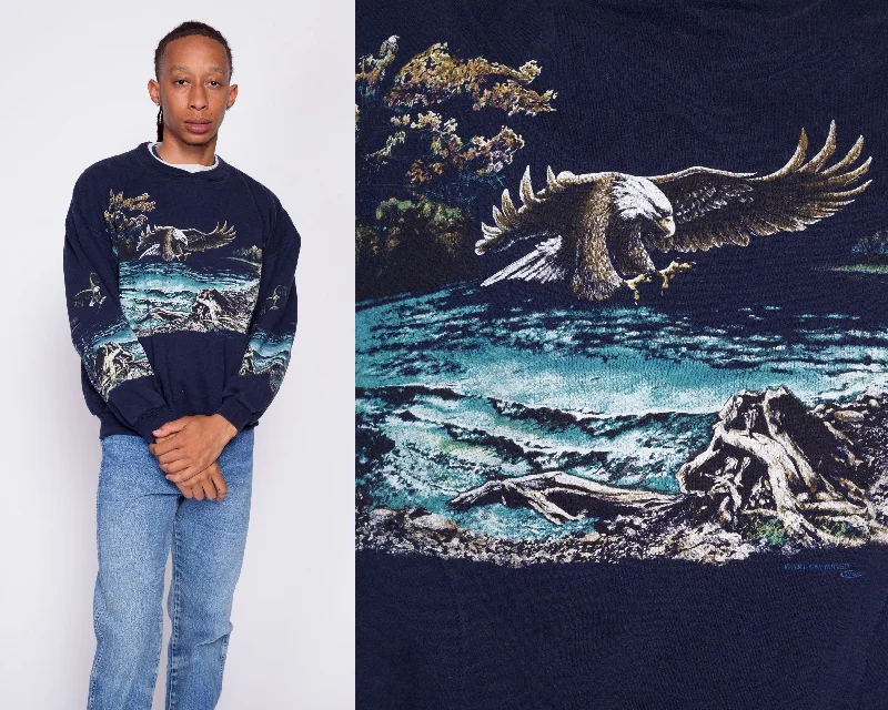 90s Bald Eagle Sweatshirt - Men's Large