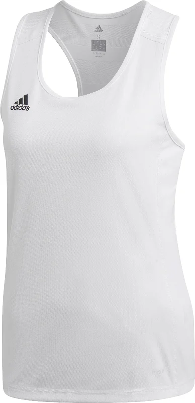 adidas T19 Womens Training Vest Tank Top - White